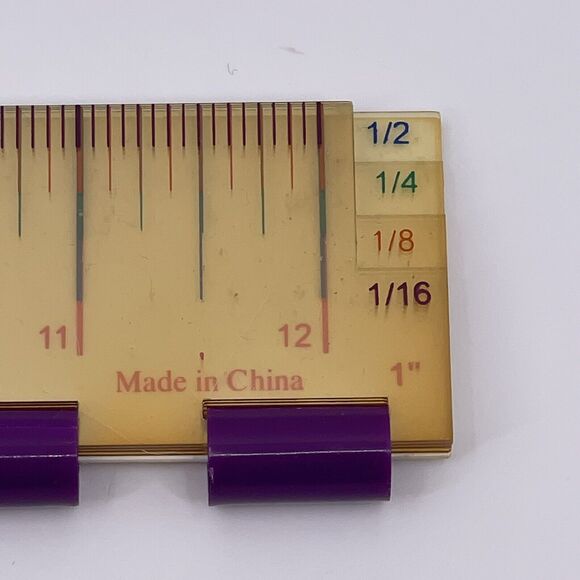 The Master Ruler 5 Layers 1 1/2 1/4 1/8 1/16 inch Math Fractions Home School - Picture 2 of 12